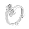 Серебряное кольцо с фианитами 0.32ct, вес изделия 2,85 гр (2197720)