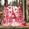 1pc Eiffel Tower, Paris Outdoor Blanket - Lightweight Flannel Throw For Travel, Camping, Livingroom, Couch, Chair yy251114220