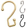 2Pcs Curtain Hook Easy Installation Adjustable Space-Saving S-Shaped Hanging Hooks for Home Bathroom