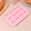 12Cavity Square Silicone Molds For Diy Brownie Bites Fudges Cakes Candy Jelly Bakeware For Kids Baking Decorating Mold