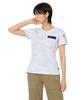 AVIREX Women's SS FATIGUE V-NECK T-SHIRT S 783-0932002 white camo3