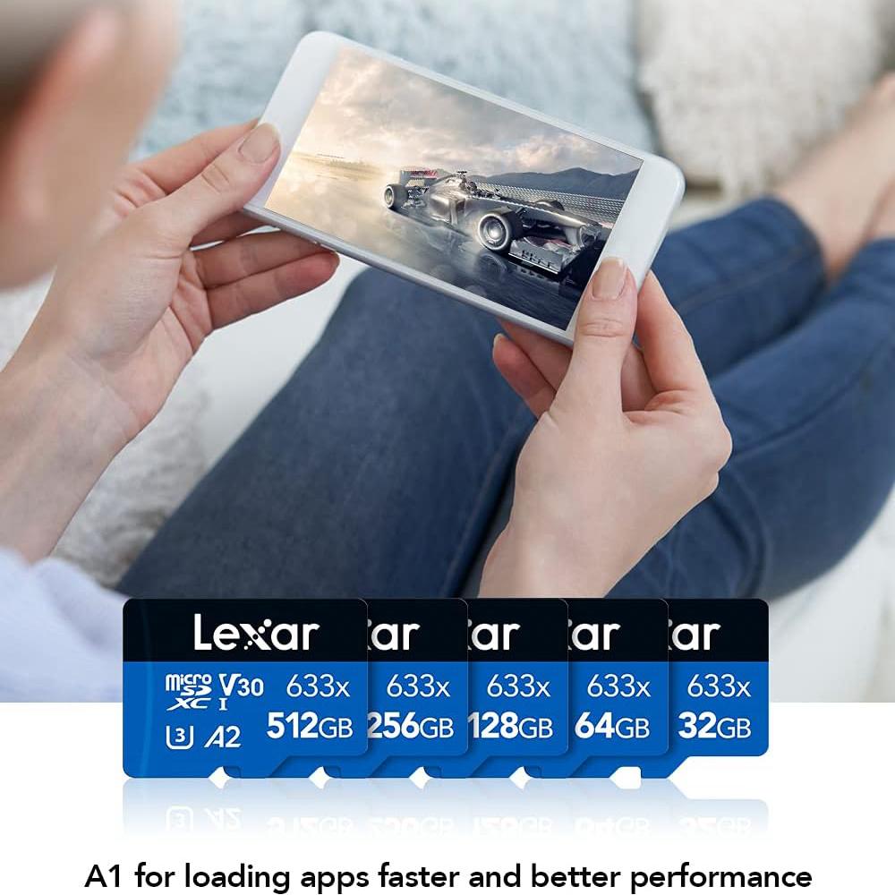 Lexar Карта памяти micro SD TF 128 ГБ 663X Класс 10 A1 До 100 МБ/с чтение 256 ГБ 32 ГБ 64 ГБ 512 ГБ SDXC SDHC V10 U1 V20 A2 Оригинальная флеш-карта Micro SD