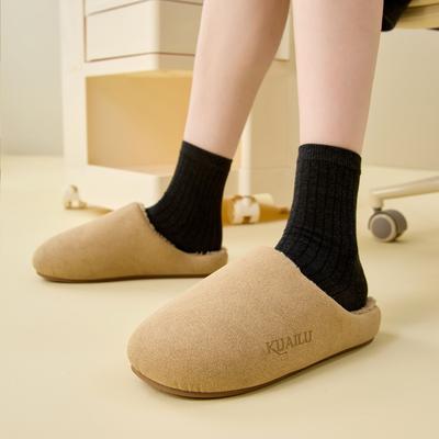 Новые домашние бесшумные, нескользящие, теплые хлопковые тапочки и шлепанцы с флисовой подкладкой