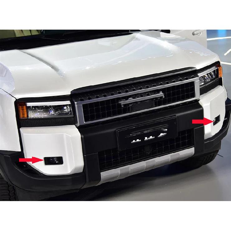 For Toyota Prado LC250 2024 2025 ABS Chrome Front Fog Light Lamp Cover Trim Molding Bezel Garnish