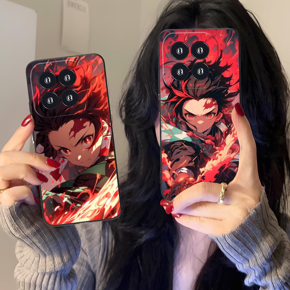 Demon Slayer Tanjiro Phone Case for Xiaomi 15 14 13 12 Mi 11 T Ultra Lite Pro S X 5G Colour Printing Cellphones Cover Smartphone