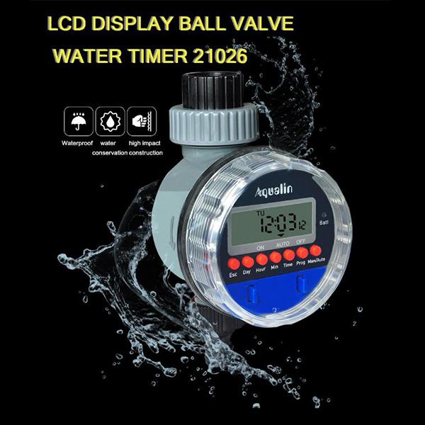 Автоматический таймер полива с ЖК-дисплеем, электронный домашний садовый шаровой клапан, таймер воды для контроллера полива сада