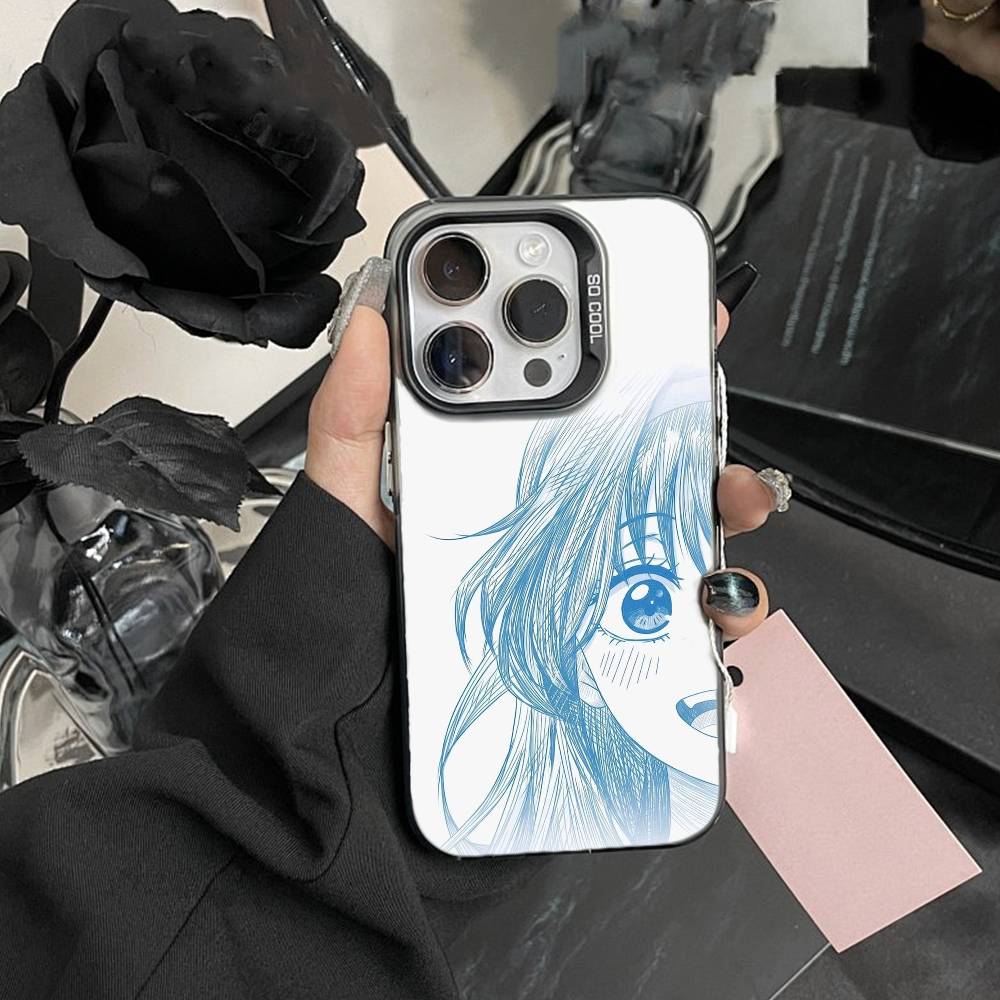 Чехол для телефона K-Reze C-Chainsaw Man для iPhone 17, 16, 15, 14, 13, 12 Pro Max белый Конфетный Матовый Ударопрочный Чехол