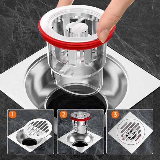 Сливной сердечник для пола с защитой от запаха, клапан защиты от перелива, легкий монтаж, уплотнение с магнитной левитацией, канализационный слив