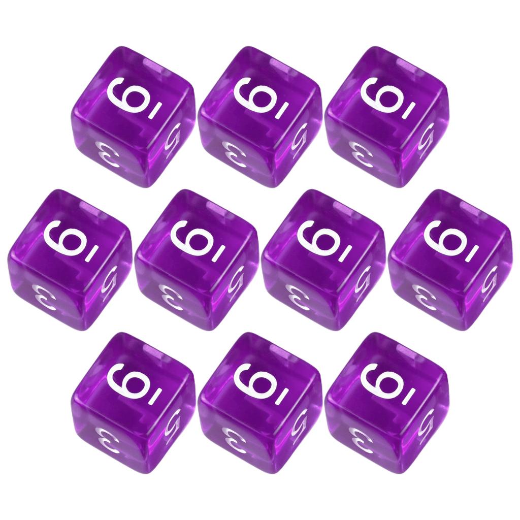 10 шт. D6 Кубики Многогранные Цифровые 1-6 Кубиков для Вечеринки Клуба Развлечений Настольная Игра