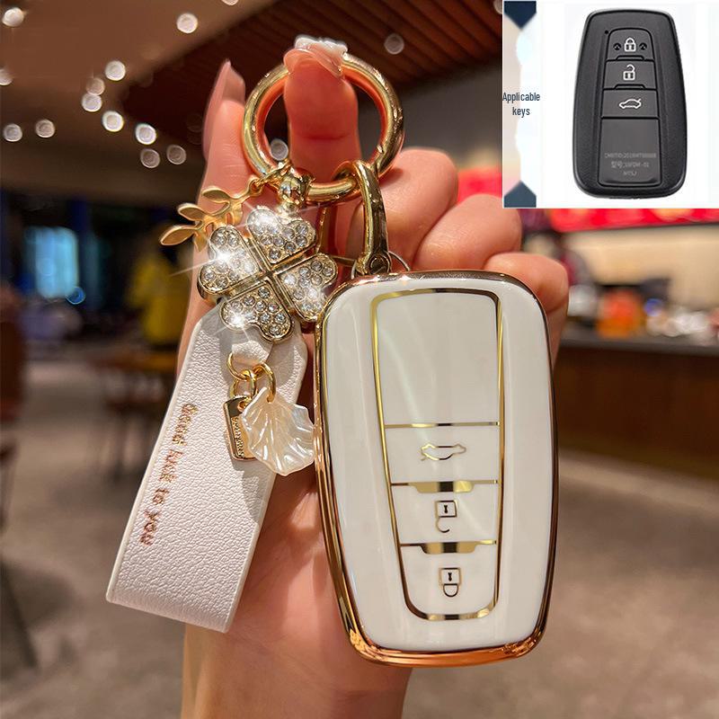 Чехол для ключа Toyota для 23 моделей: Highlander, Camry 8-го поколения, RAV4, CHR - чехол-пряжка для автомобильной сумки Dragon Asia Design