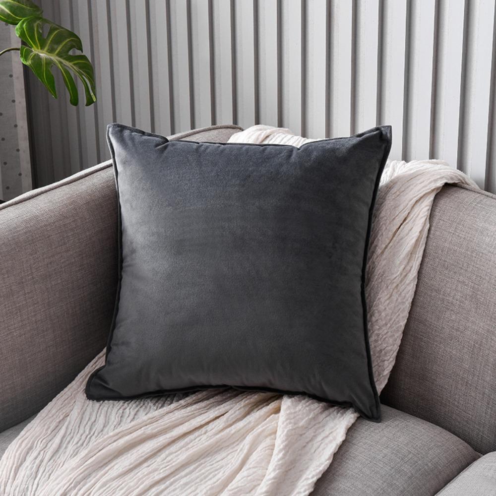 Nordic Style Cushion Cover Solid Color Sofa Pillowcase Velvet Throw Pillow Cover Living Room