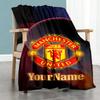 Manchester Customize Your Name Blanket Lightweight Customizable Blanket Ultra-Soft for Home Decor Living Room Office Chair Nap Four Seasons Universal