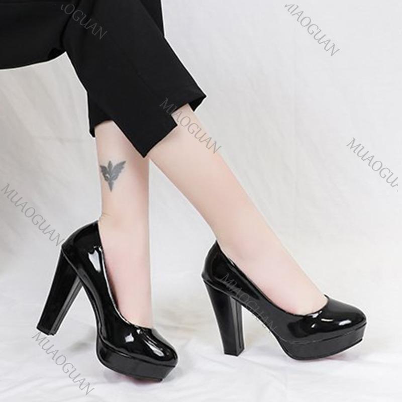 Fashion Women Pumps Shoes Pointed Toe High Heels PU Leather Shallow Slip-On Round Toe Casual Wedding Party Derss Solid Heels Women Shoes