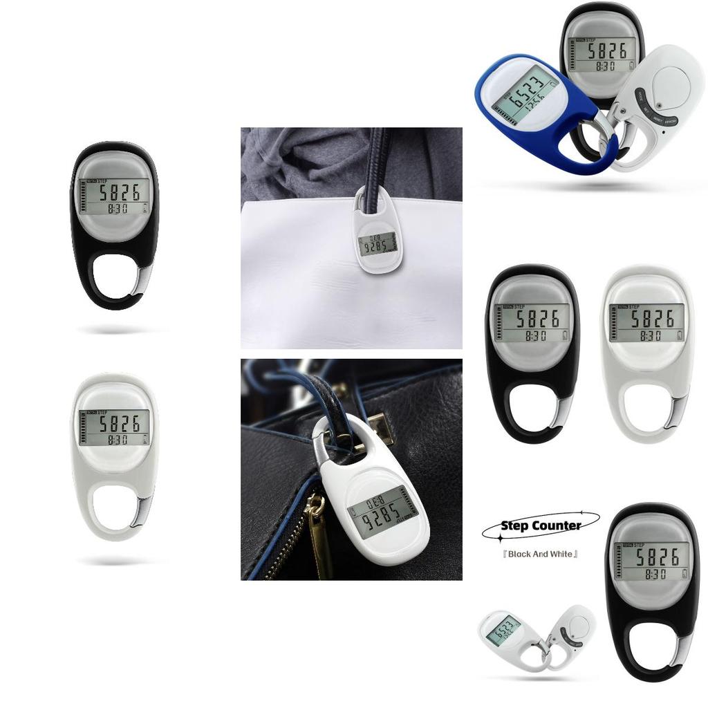 Abs Material 3d Motion Sensor Pedometer Measure Your Distance And Calories With This Keychain Clip