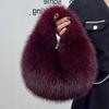 Роскошная мягкая плюшевая сумка-полумесяц из искусственного меха, пушистая женская сумка, женская зимняя сумочка, клатч для вечеринки, повседневная сумка-тоут