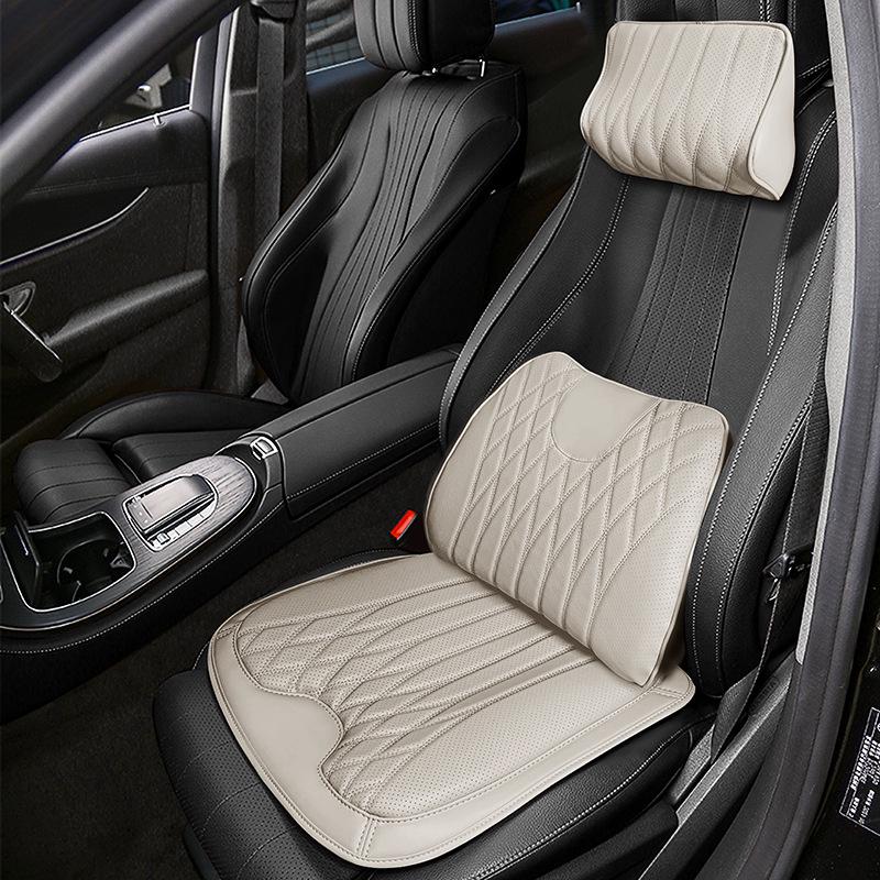 All-Season Nappa Leather Car Seat Cushions & Lumbar Supports for Buick Models: Verano, Encore, Regal, GL8, Velite 6, LaCrosse, and E5.