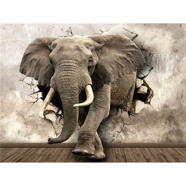 5D DIY Diamond Painting Elephant Diamond Embroidery Animal Rhinestone Art Picture Inlaid Mosaic Home Decoration Handmade Gift