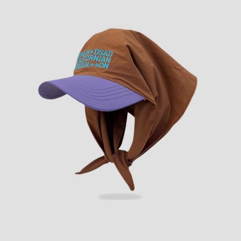 Embroidery Korean Headscarf Baseball Hat Sweet Quick-drying Peaked Cap Letter Baseball Cap  Men