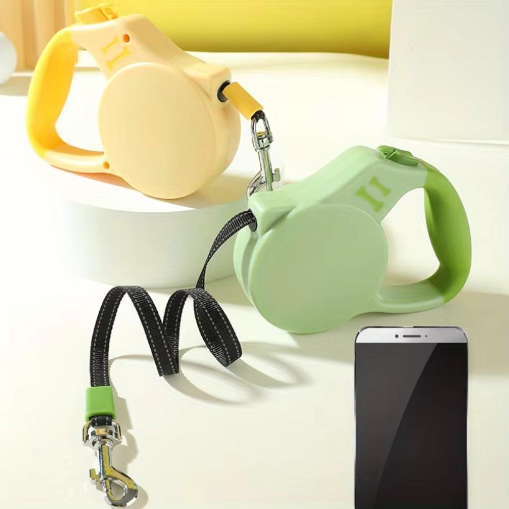 Пластиковый автоматический выдвижной поводок 3 м Собачья цепь Товары для питомцев Цепь для щенка Корги