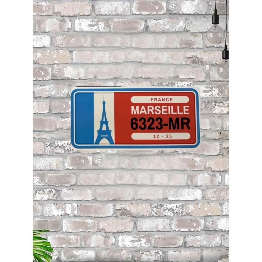U.S. License Plate, U.S. Car License Plate, Metal, 15x30 Cm.