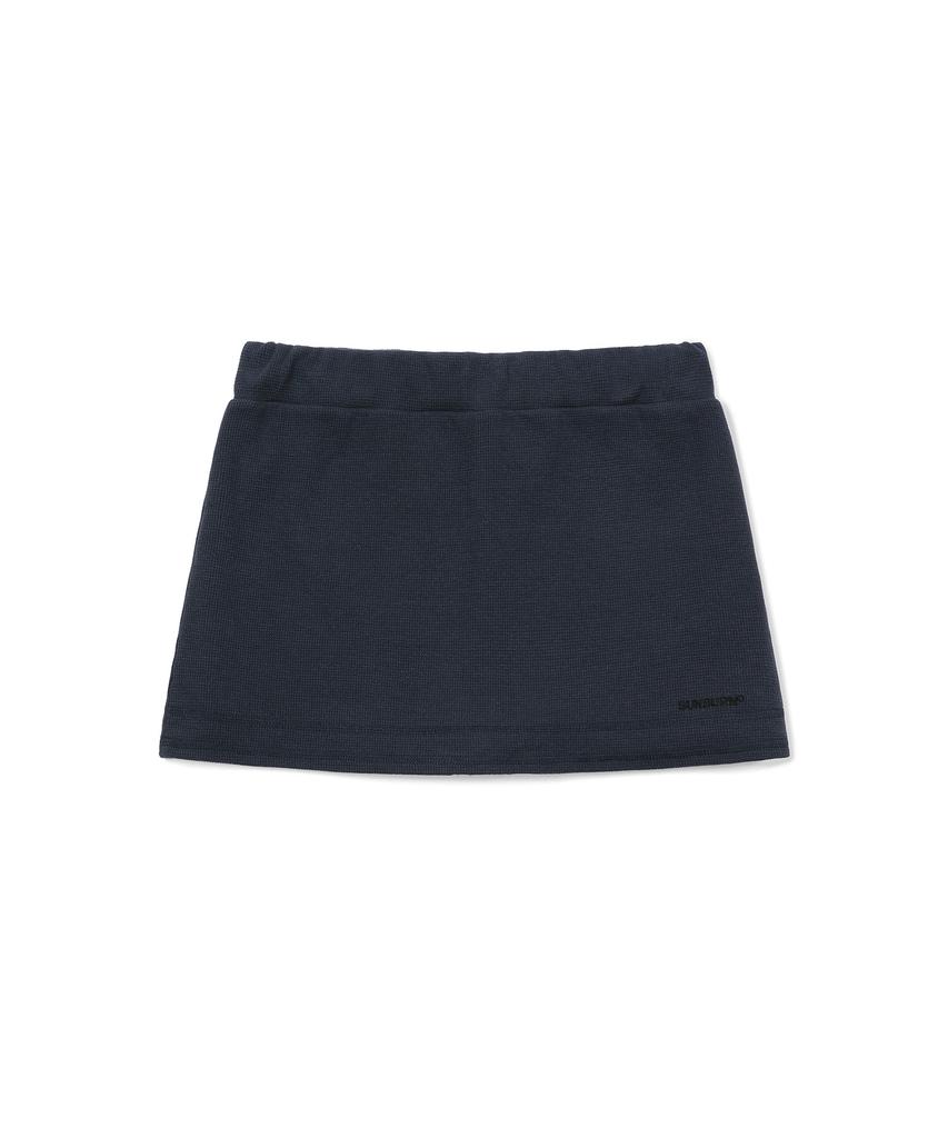 Sunburn Project Waffle Basic Mini Skirt, Navy