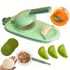 2in1 Manual Dumpling Maker Dough Press Ergonomic Handheld Food Grade Plastic Kitchen Tool for Dumplings, Empanadas, Pies No Electricity Needed