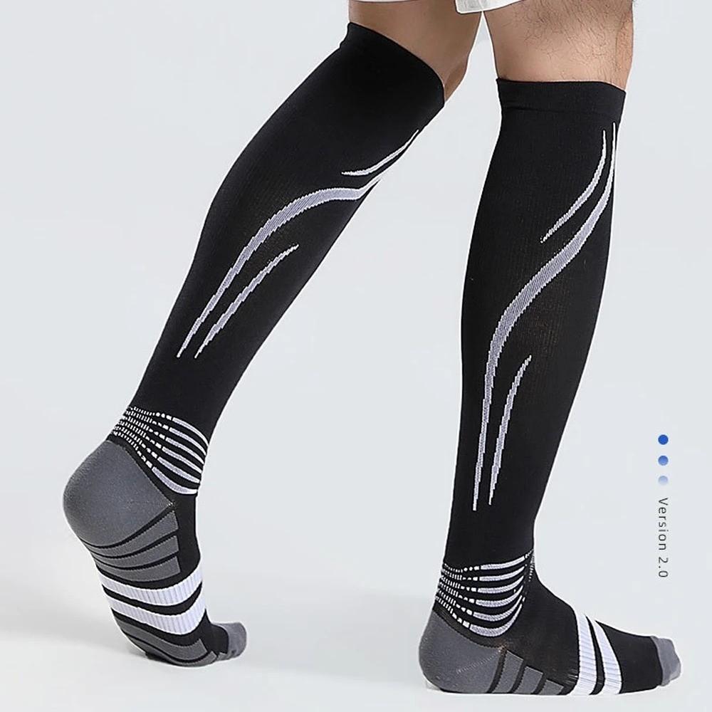 1 Pair Knee High Fitness Long Leg Socks Comfortable Cycling Calf Socks Running