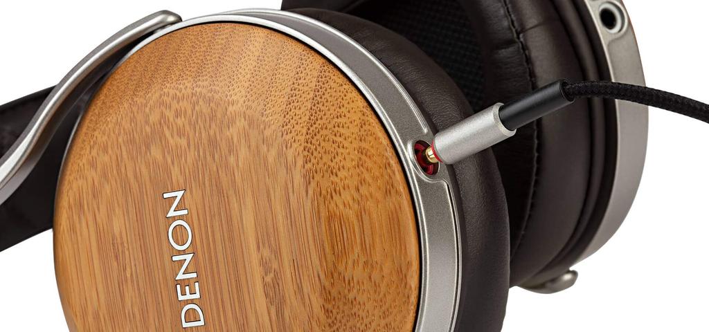 Denon Headphones High Resolution Compatible Sealed Dynamic Overhead Wood Housing Moso Bamboo AH-D9200 AH-D9200EM