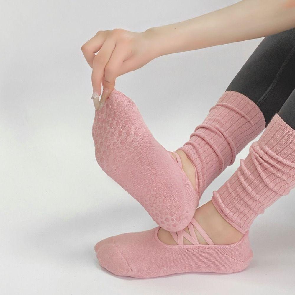 Mid Tube Length Women's Yoga Socks Breathable Fabric Harajuku Street Socks  Pilates Class