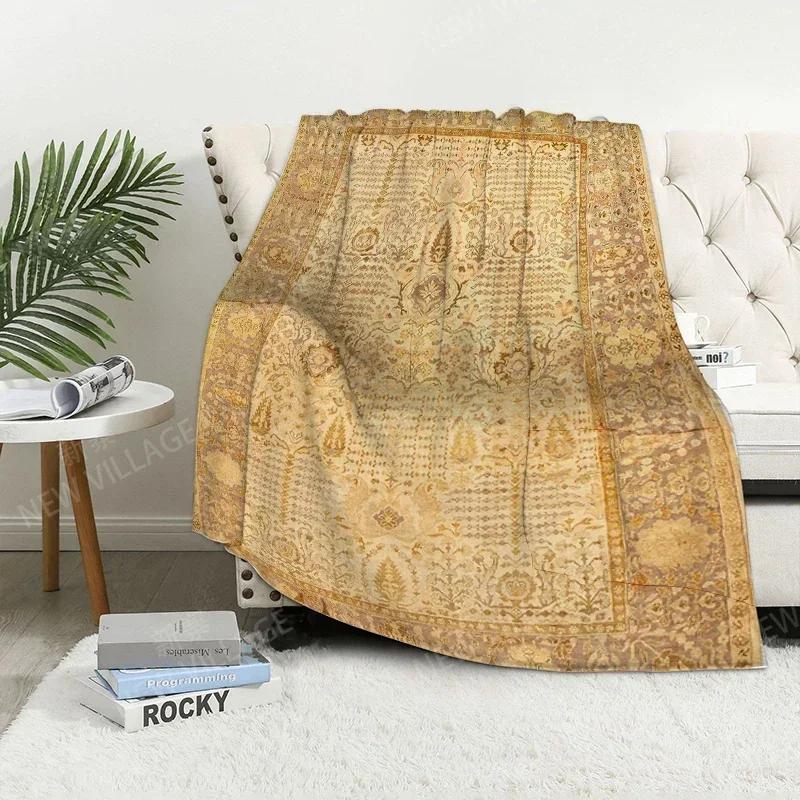 Плед диванный для коленей теплый зимний покрывало на кровать накидка Декор бохо теплый флис скандинавский винтажный марокканский мягкий и ворсистый