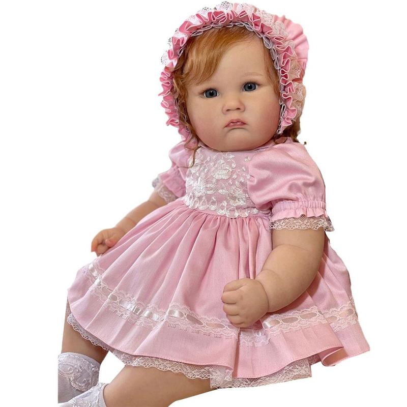 23 Inch Reborn Doll Kit Charlotte Toddler Fresh Color Soft Doll DIY Kits Vinyl Silicone Doll So K2J0
