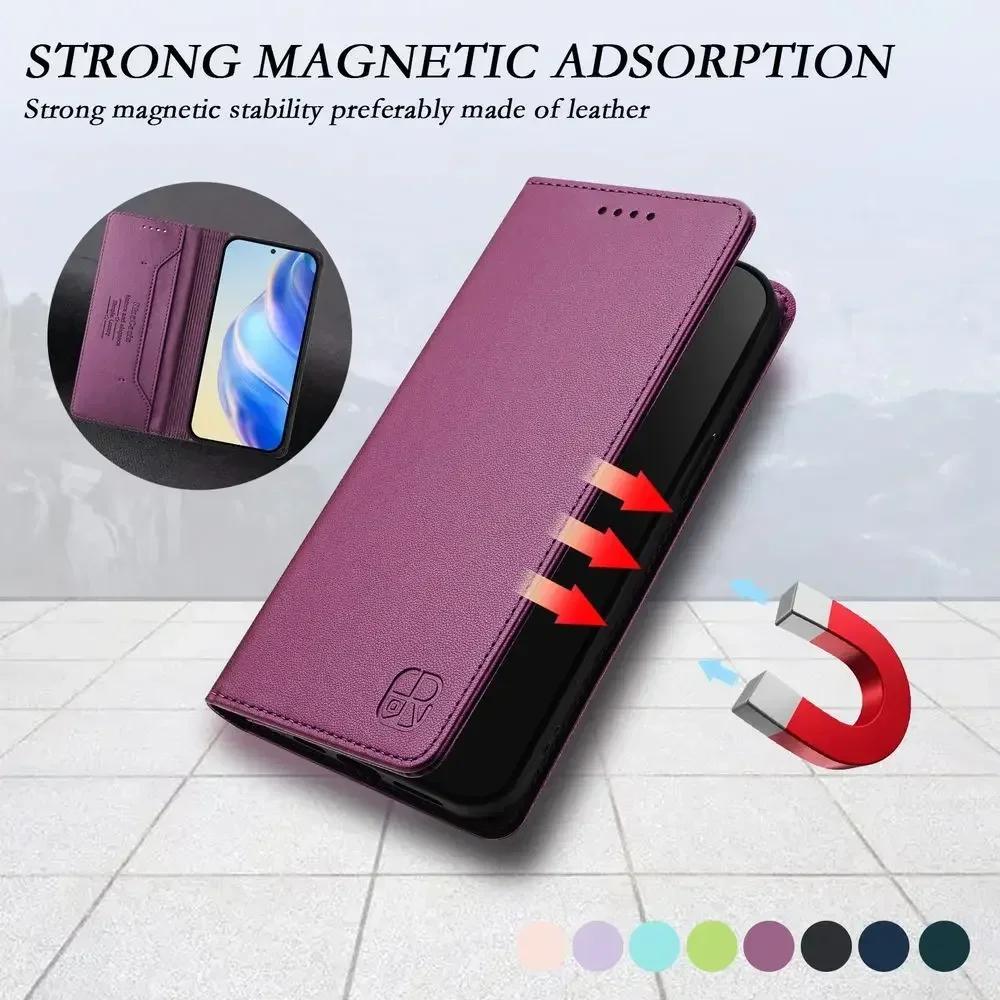 Wallet Kickstand Magnetic Flip Leather Case For ZTE Nubia Music 2 S 5G A403ZT Z60 Ultra V70 V60 Design Focus Pro 5G Red Magic