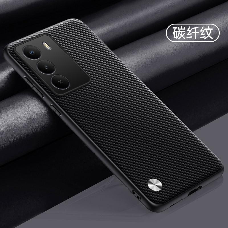 Чехол для Realme C71 C73 C75 из углеволокна и ПУ кожи для Realme C67 C65 C63 C61 C55 C53 C35, матовые противоударные однотонные чехлы