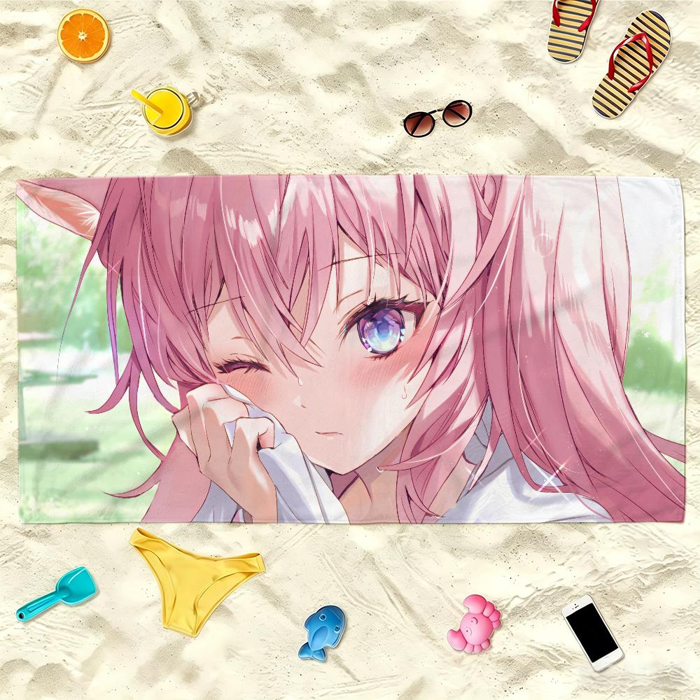 V-Hakui Koyori Полотенце Мягкое Легкое Защита от Песка Большое Пляжное Полотенце Быстросохнущее Ванная Спорт Семья