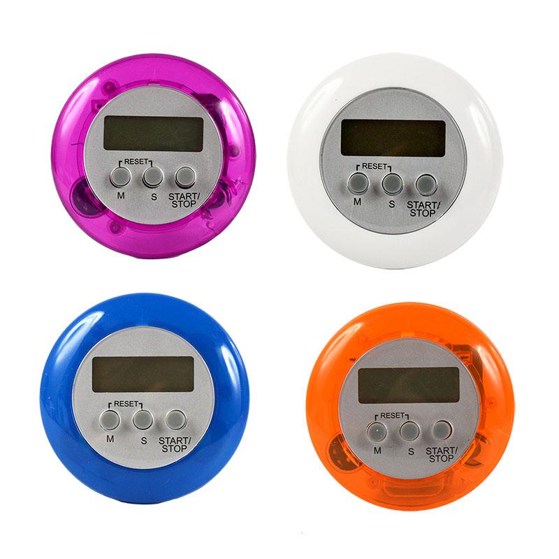 10Pcs Mini Portable Round Shape Digital Magnetic LCD Stopwatch Timer Kitchen Sport Racing Alarm Clock Countdown 99 Minute 2