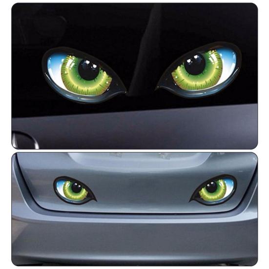 1 пара светоотражающих самоклеящихся автомобильных зеркал заднего вида для глаз, наклейки, декор