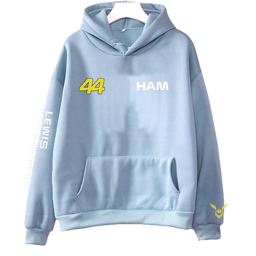 Худи Hamilton 44 Худи Lewis Hamilton Racing Унисекс Модная одежда С длинным рукавом Уличная мода Спортивный костюм Худи