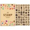 Cute Wooden Rubber Set of Made In Sticky Marks Stamps, Notebooks, Stamps, Stamps, 54, Icons, Japan, Eco-friendly Materials, Schedule, Weather, Teeth,