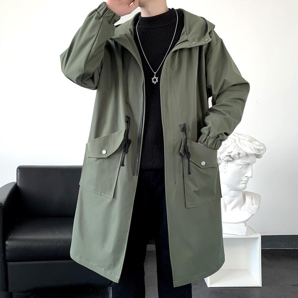 Winter Long Warm Melton Chester Cold Long [Candy Kiosk] Men's Clothes, Coat, Filling, Coat, Coat, Windbreaker, Oversized, Loose, Plain, Protection,