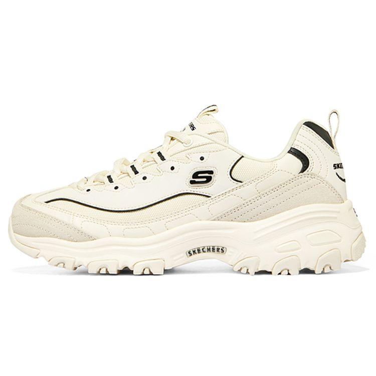 Skechers DLites 1.0 Удобные Повседневные Низкие Кроссовки в Стиле "Папа" Мужские Кроссовки Off-White Черный 894112-NTBK
