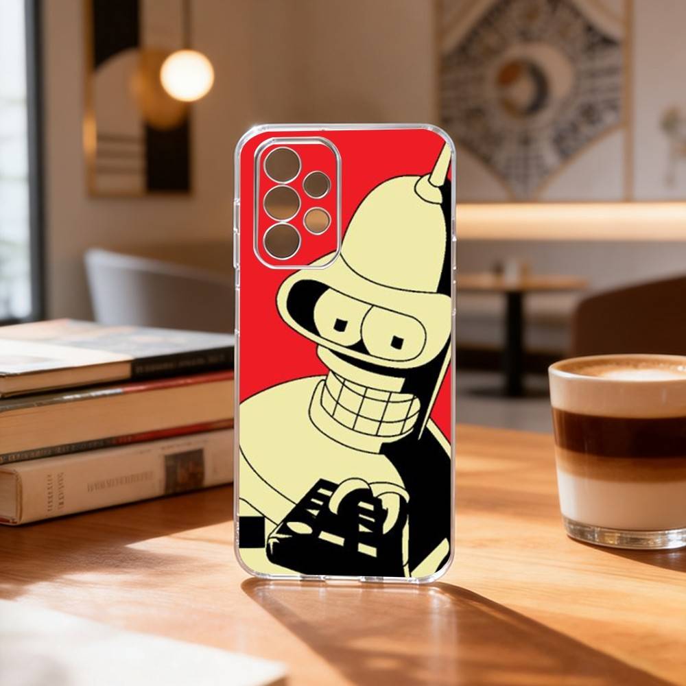 F-Futurama AnimE-e B-Bender Phone Case Transparent Silicone Soft For Samsung S25,S24,S21,S22,S23,S30,Ultra,S20,Plus,Fe