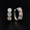 Простые элегантные серьги-клипсы с опаловой застежкой, круглые 6 мм, 3,5 карата, с натуральным драгоценным камнем, изящные ювелирные изделия для женщин, мамы, хороший подарок на день рождения, вечеринку