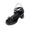 Women's Thick Soled Mary Jane High Heels 2024 Summer New Fashion Elegant Sexy Thick Heeled Versatile Butterfly Knot Single Shoes
