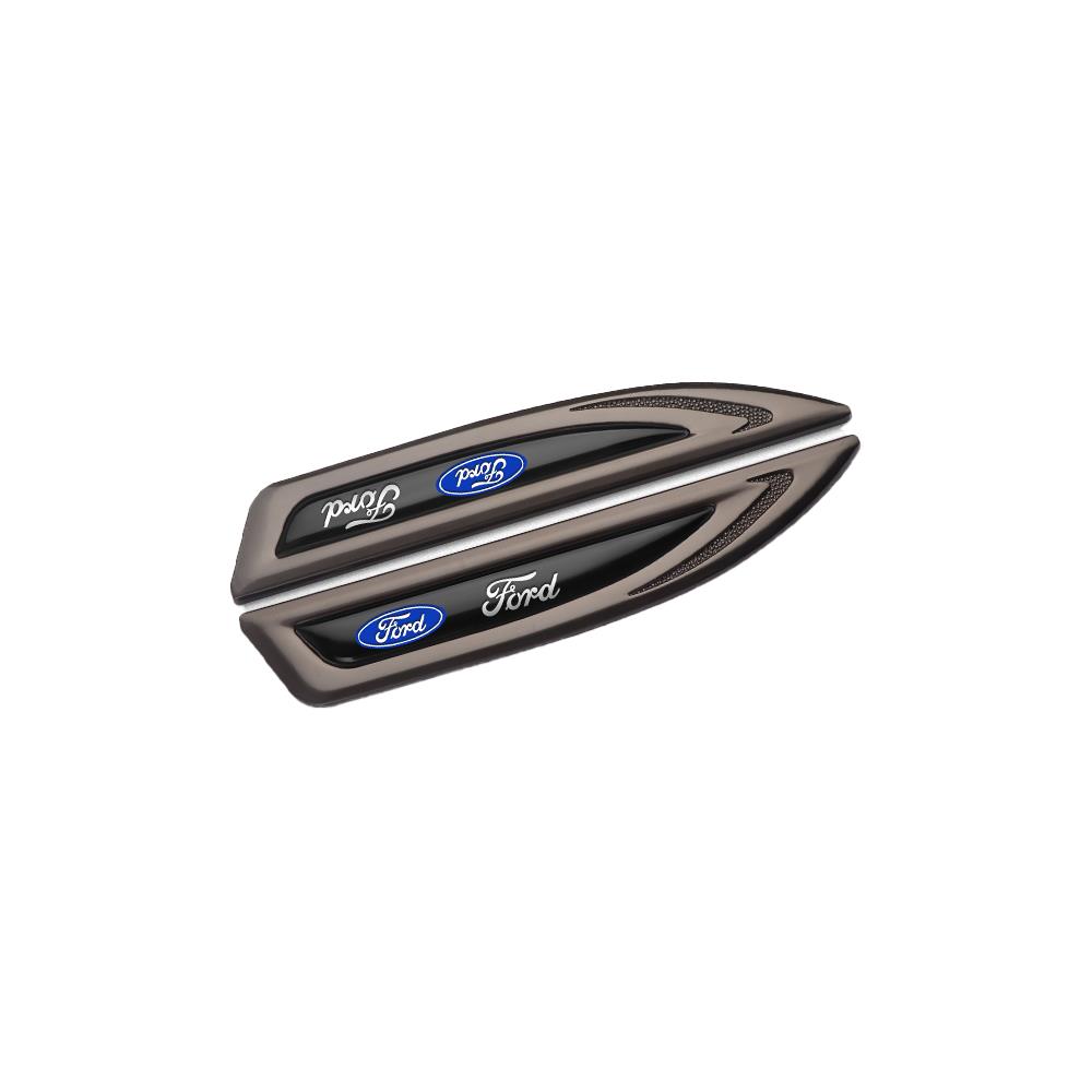 ACX1 1pair 3D Metal Car Fender Side Wing Blade Badge Emblem Stickers For Ford Focus MK2 Fiesta Mustang MK7 Fusion Kuga Mondeo Mk4