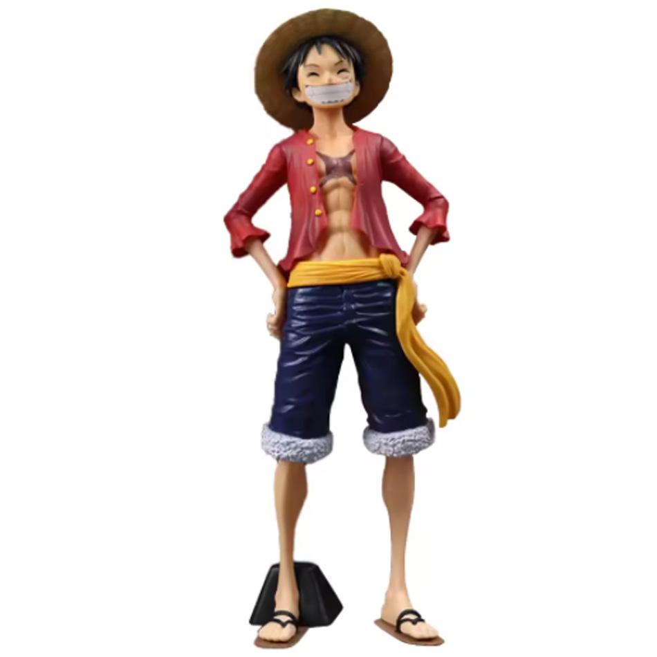 В наличии 27 см Аниме Фигурка One Piece Уверенная Улыбающаяся Лицо Меняющая Кукла Луффи Три Формы Фигурка Действия Модель Игрушки Наборы