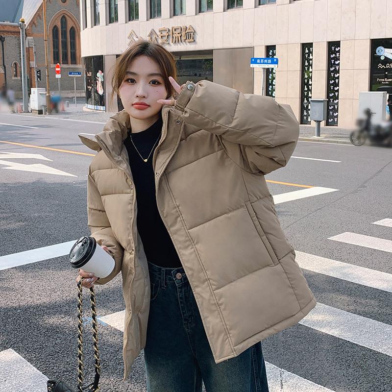 Пуховик женский короткий, зима 2023, новая утепленная куртка-шапка