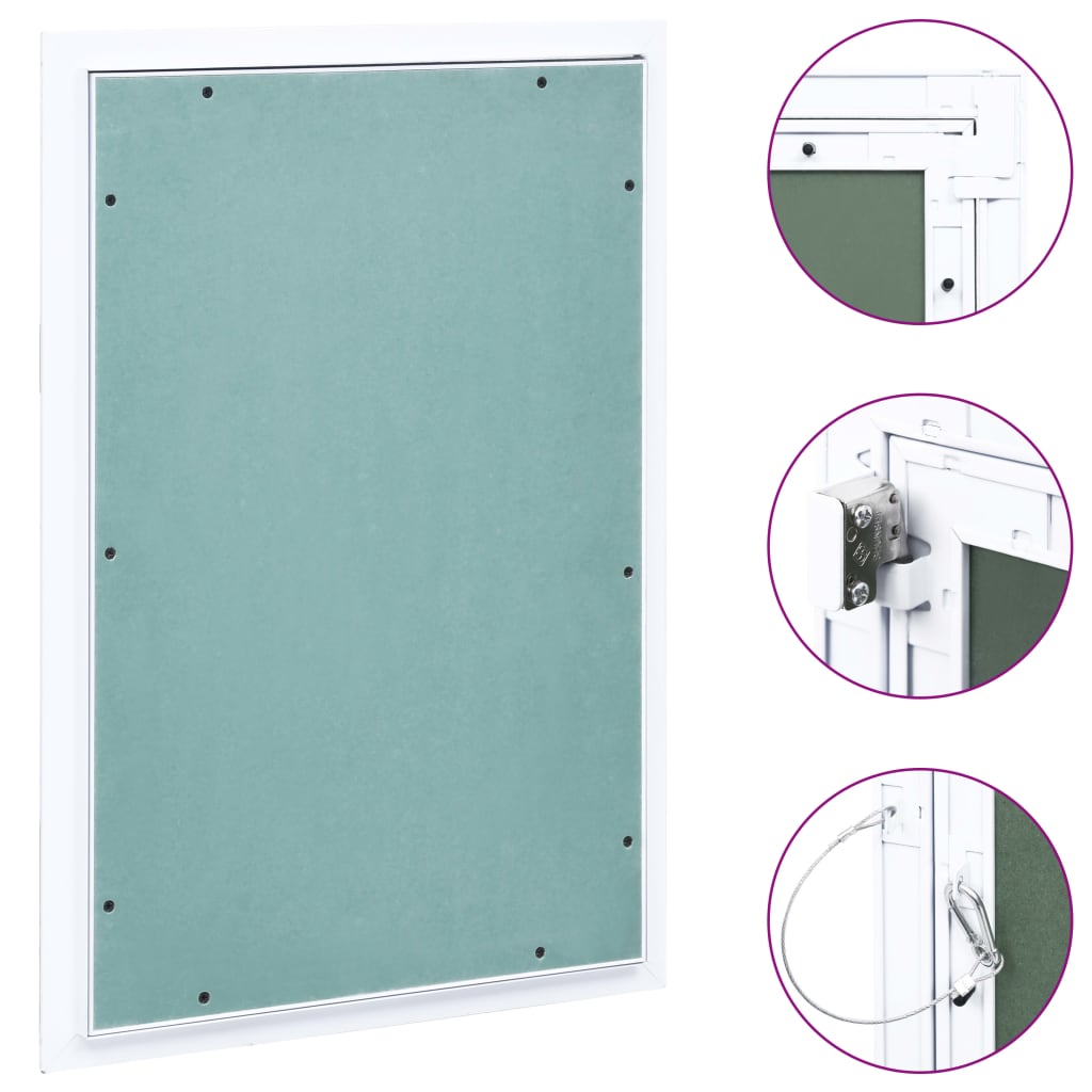 Vidaxl Panel Rewizyjny Z Aluminiową Ramą I Płytą Z Gipsu, 400X600 Mm
