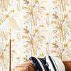 Обои из бамбука в китайском стиле для гостиной, ТВ, отеля, настенное покрытие, ПВХ обои с листьями для кабинета, чайного домика