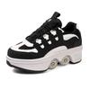 2024 Big Four Wheel Rampage Shoes Internet Celebrity Four Wheel Walking Shoes Summer Mesh Rotating Buckle Skates Roller Skates