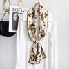New Simulation Silk Long Scarf Fashionable Versatile Suit Double-Layer Scarf Decorative Bag Wrapped With Professional Scarf For Women